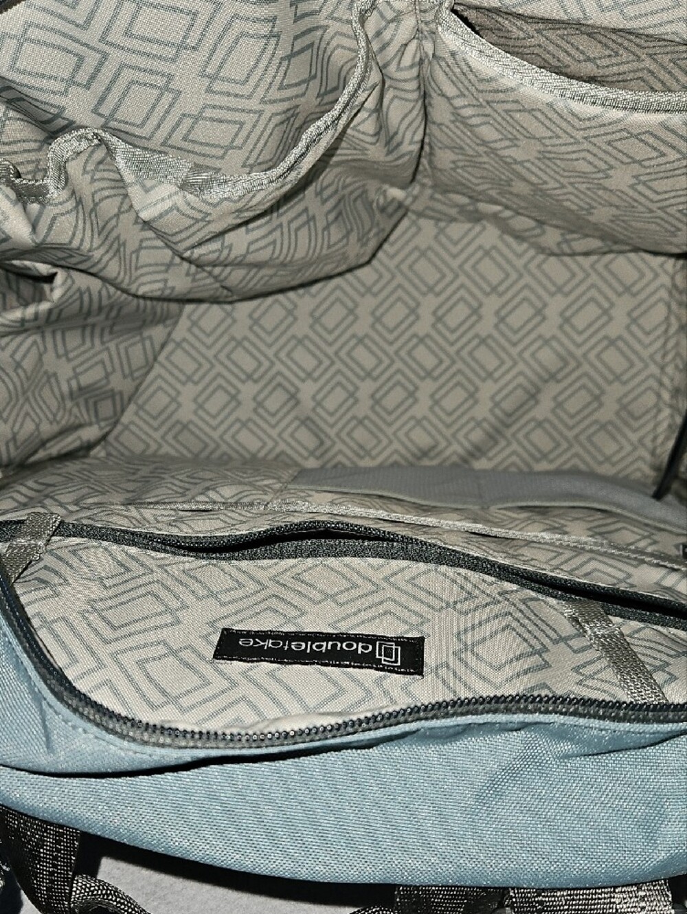 Melbourne Doubletake Pickleball Backpack Blue w/ Faux Gray Snakeskin Accent - Picture 7 of 10